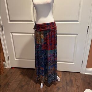 NATURAL LIFE Colorful Patchwork Maxi Skirt